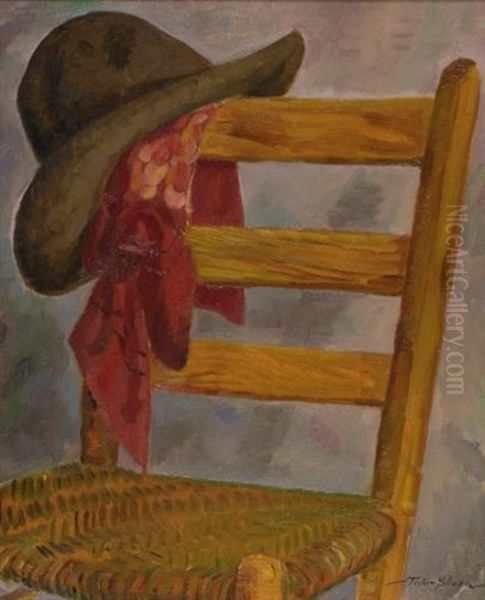 Still Life, Hat On Chair Oil Painting by John French Sloan