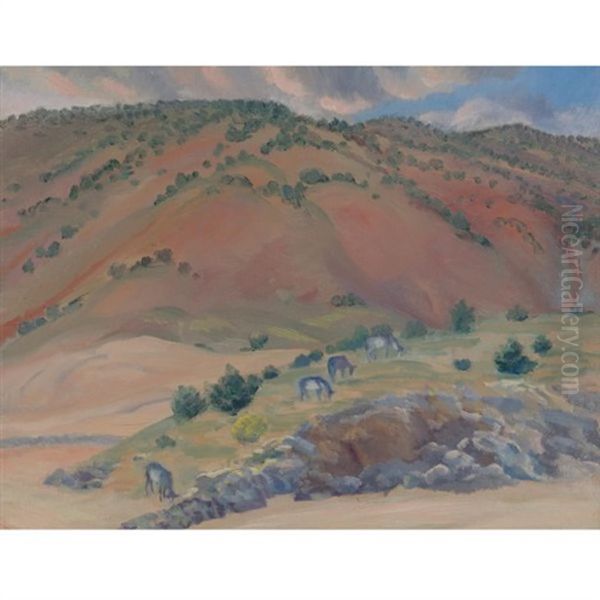 Landscape, Santa Fe Oil Painting by John French Sloan