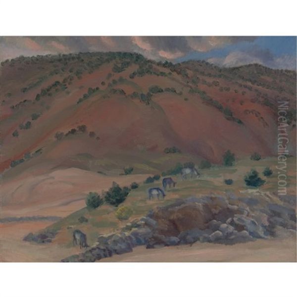 Landscape, Santa Fe Oil Painting by John French Sloan