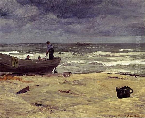 Gray Day, Jersey Coast Oil Painting by John French Sloan