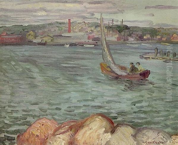 High Tide, Gloucester Oil Painting by John French Sloan