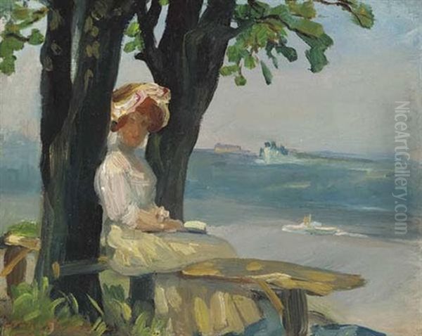 Bench On The Palisades Oil Painting by John French Sloan