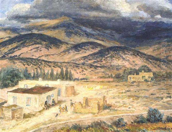 Landscape, Santa Fe Oil Painting by John French Sloan