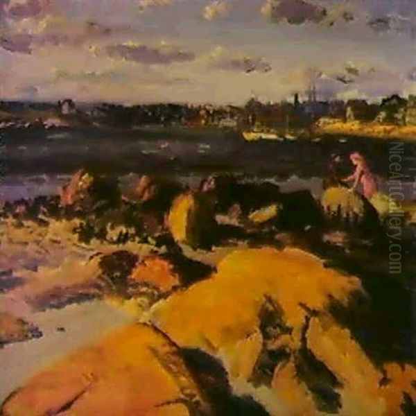 Wind On The Bay Oil Painting by John French Sloan