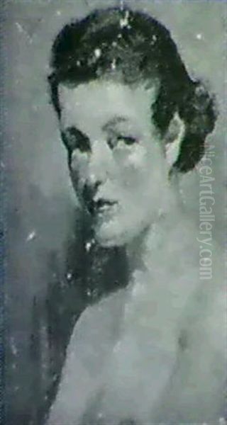 Head Of A Young Woman Oil Painting by John French Sloan