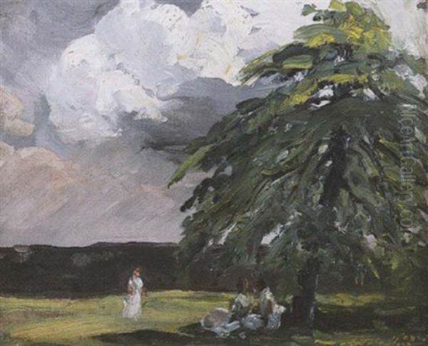 Summer Landscape Oil Painting by John French Sloan