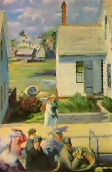 Passing Through Gloucester Oil Painting by John French Sloan