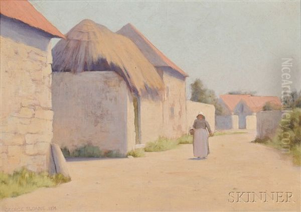 Walking To Market Oil Painting by George Sloane