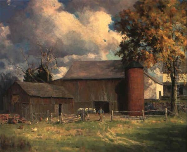 A New Hampshire Farm Oil Painting by Marian Parkhurst Sloane