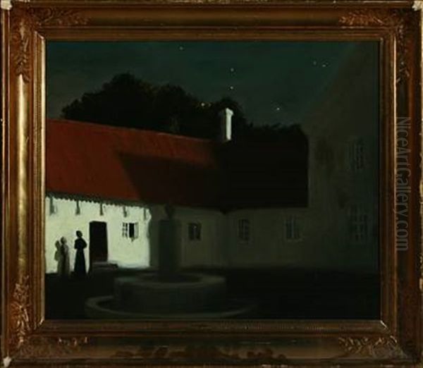 Scenery From The Manor House, Bangsbo Oil Painting by Harald Slott-Moller