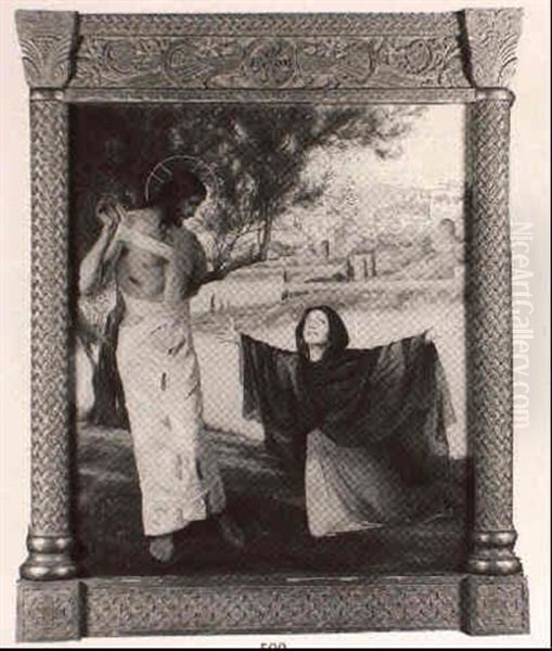 Noli Me Tangere Oil Painting by Harald Slott-Moller