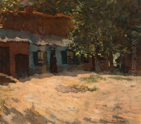 A Summer Day At The Farm Oil Painting by Willy Sluijter