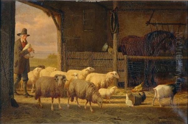 The New Lamb Oil Painting by Theo van Sluys