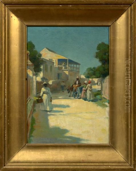 Street Scene Oil Painting by Frank Otis Small