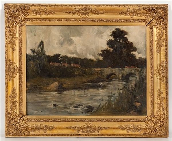 The Old Stone Bridge Oil Painting by William Small