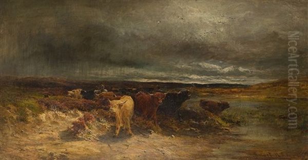 Paisaje Con Ganado, 1872 Oil Painting by John Smart IV