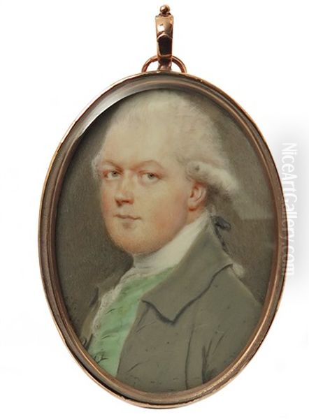 Portrait Miniature Of Baron Crewe Oil Painting by John Smart IV