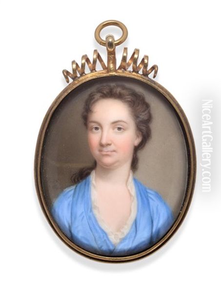 Miniature Portrait Of A Lady Oil Painting by John Smart IV