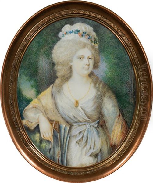 Portrait Of Maria Feodorowna Oil Painting by John Smart the Elder