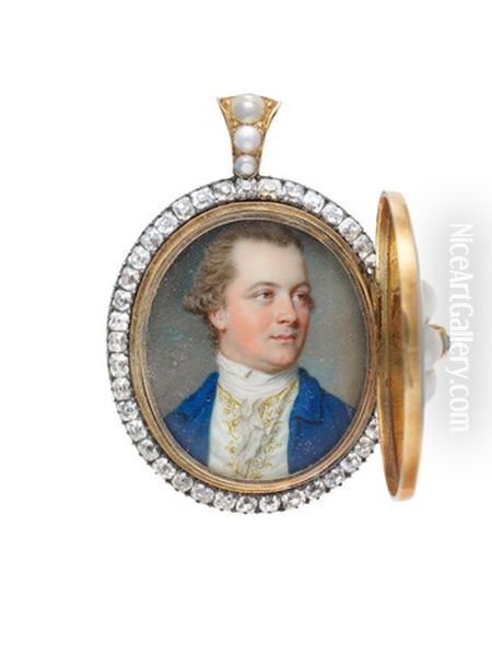 Portrait Miniature Of Constantine Phipps (1746-1797) Oil Painting by John Smart the Elder