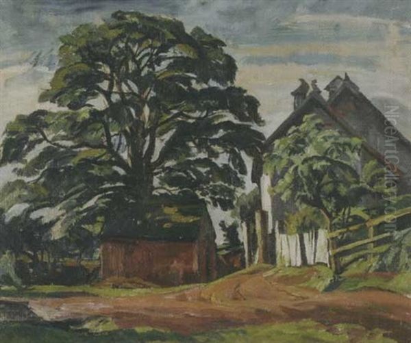 Onnerley Countryside Oil Painting by Edgar Rowley Smart