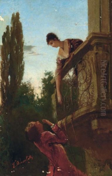 Romeo E Giulietta Oil Painting by Ferdinando Brambilla