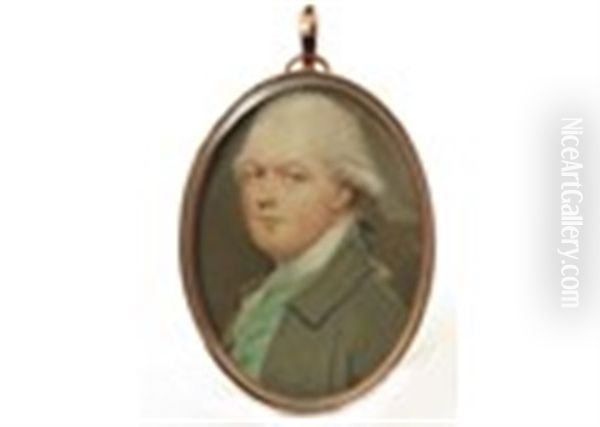 Portrait Miniature Of Baron Crewe Oil Painting by John Smart