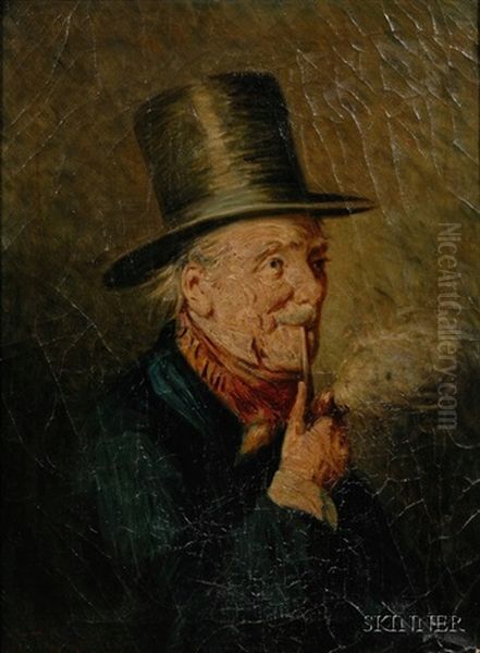 A Quiet Smoke Oil Painting by William Thomas Smedley