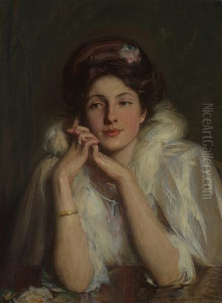 A Young Lady Oil Painting by William Thomas Smedley