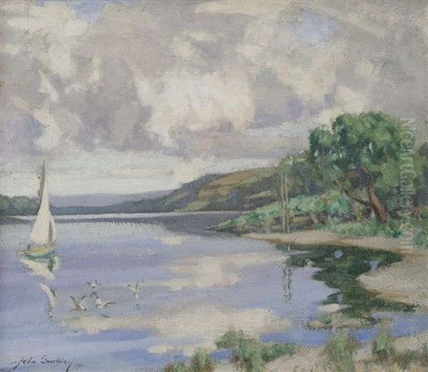 Sailing On A Loch Oil Painting by John Smellie