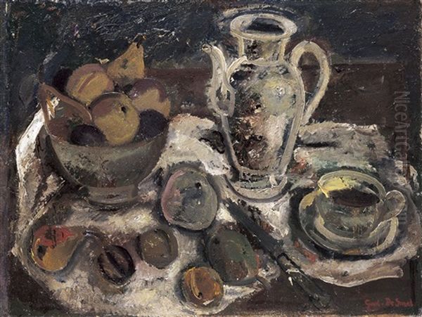 Still Life With Coffeepot Oil Painting by Gustave De Smet