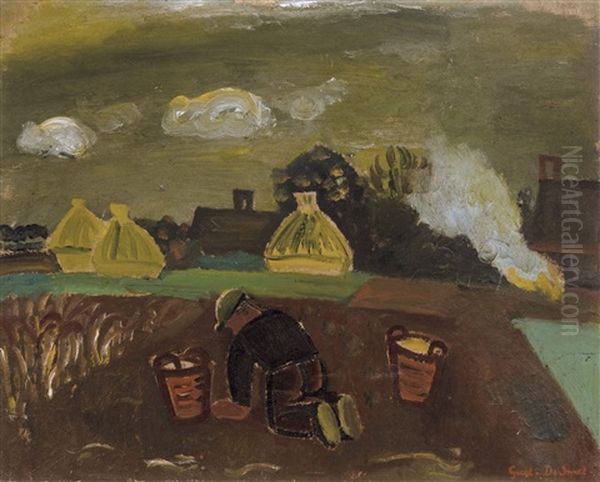 The Potato Harvest Oil Painting by Gustave De Smet