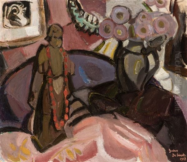 Still Life With Statuette Oil Painting by Gustave De Smet