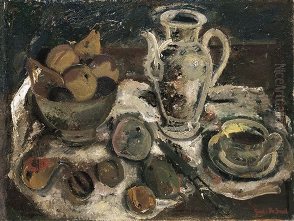 Still Life With Coffee Pot (1939) Oil Painting by Gustave De Smet