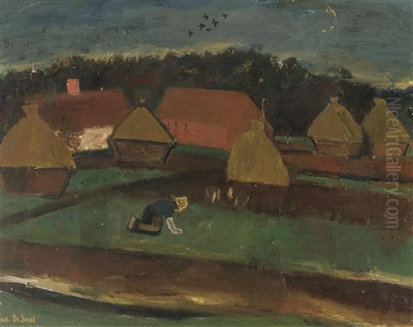 The Weeder At Night (1935) Oil Painting by Gustave De Smet