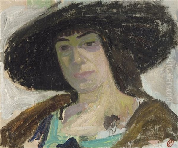 Portrait Of The Actor J. Mathis (1913) Oil Painting by Gustave De Smet