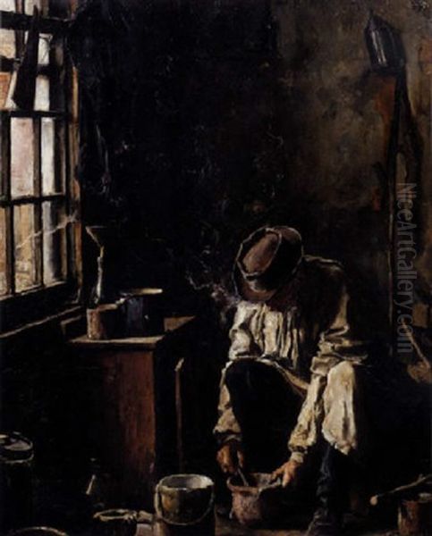 The Painter's Workshop Oil Painting by Henri de Smeth