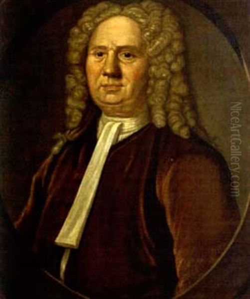 Half-length Portrait Of Captain John Gerrish (1668-1738) Oil Painting by John Smibert