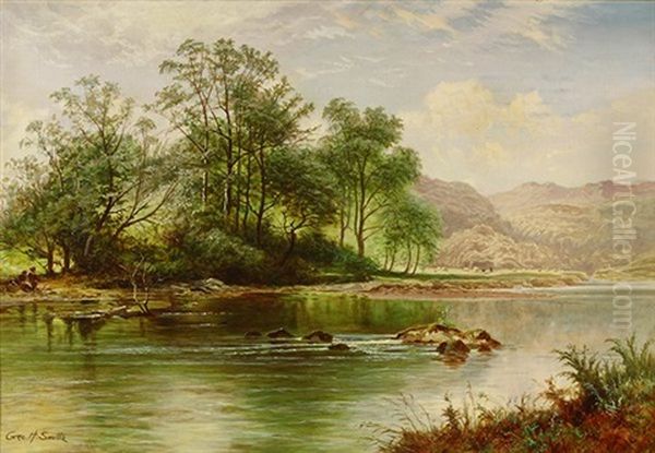 Stream By The Woods Oil Painting by George Henry Smillie