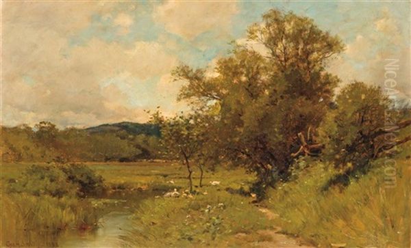 Summer Landscape Oil Painting by George Henry Smillie