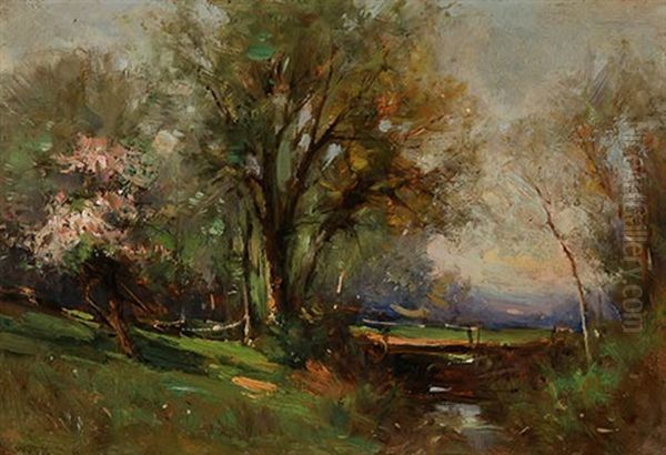 Springtime Near Bronxville Oil Painting by George Henry Smillie