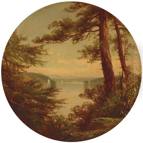 Extensive River Landscape Oil Painting by George Henry Smillie