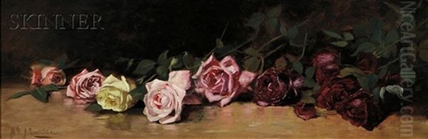 Roses Oil Painting by Helen Sheldon Jacobs Smillie