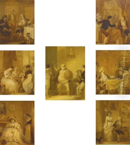 Illustrations For A Play: Seven Paintings Oil Painting by Robert Smirke