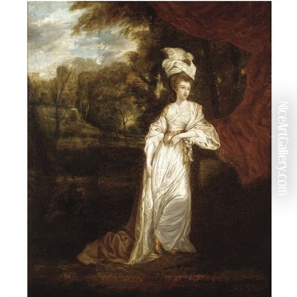 Portrait Of A Lady In Costume Oil Painting by Robert Smirke