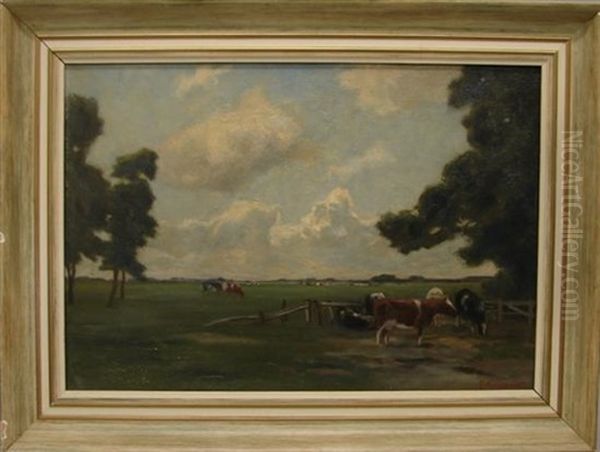 Pastoral Landscape Oil Painting by Frans Smissaert