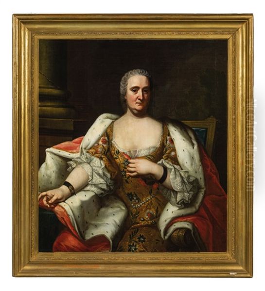 Ritratto Della Contessa Marie Therese Von Schorlemer Oil Painting by Dominicus Van der Smissen