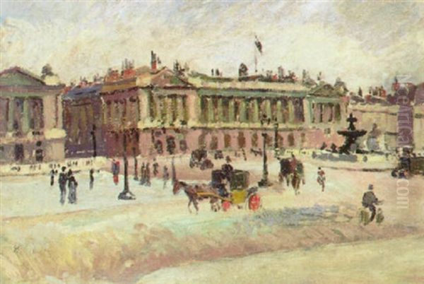 Place De La Concorde Oil Painting by Philippe Smit