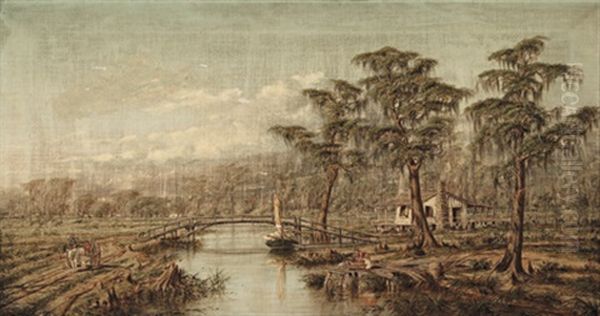 Louisiana Bayou Oil Painting by Marshall Joseph Smith Jr.