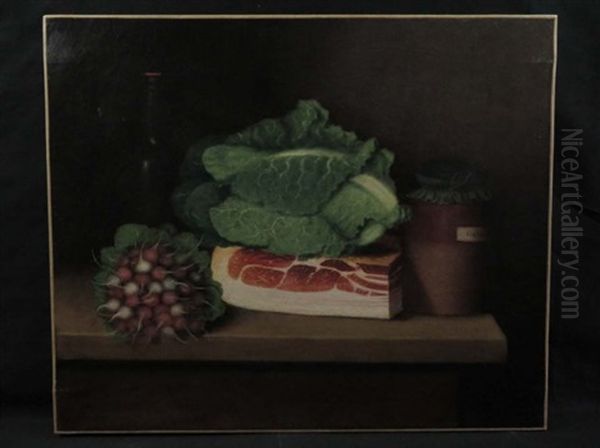 Still Life Food Oil Painting by George Smith of Chichester